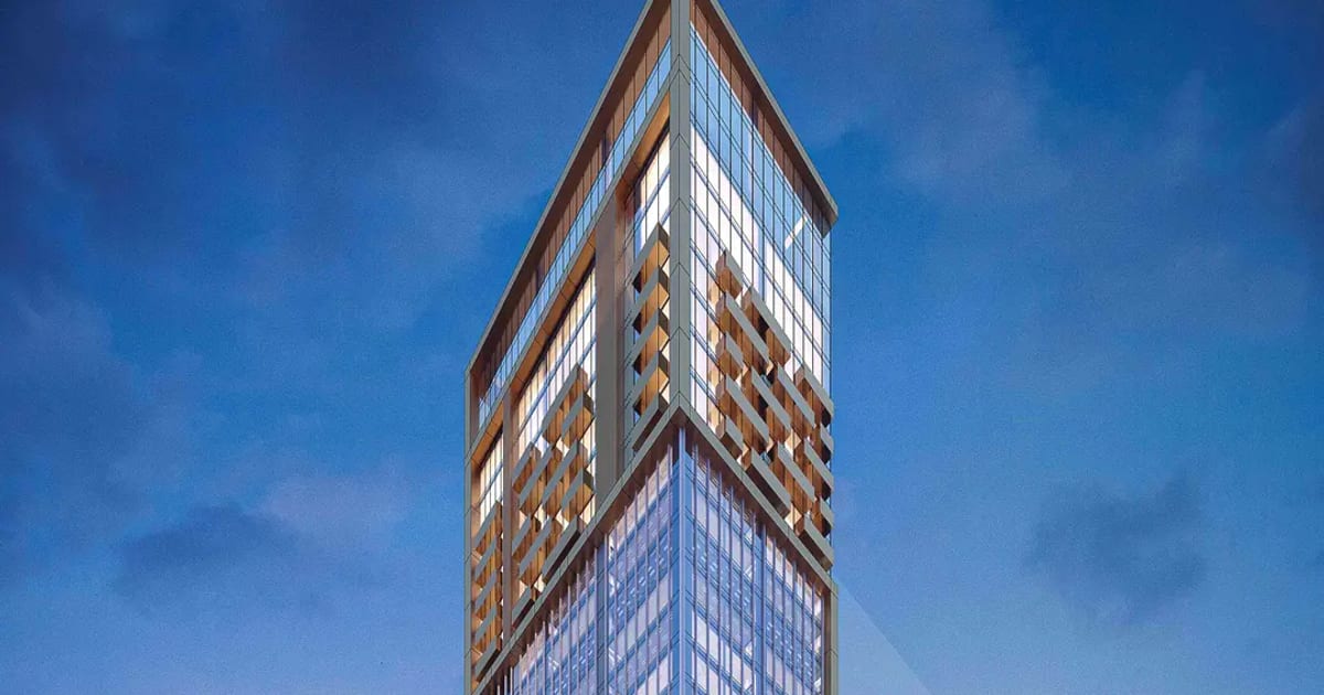 Esspee Square — rendered tower from the Bhatia Builders 3D marketing site
